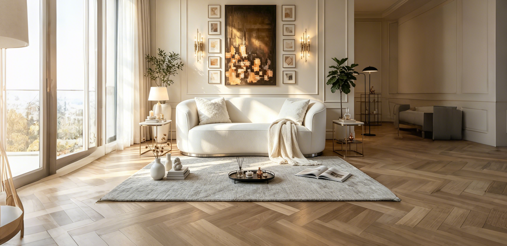 Canapé deux places classique 64", Chenille beige, 2 oreillers, Aucun assemblage requis