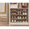 Range-chaussures réglable, 12 paires, blanc cassé, 75,7 cm de largeur