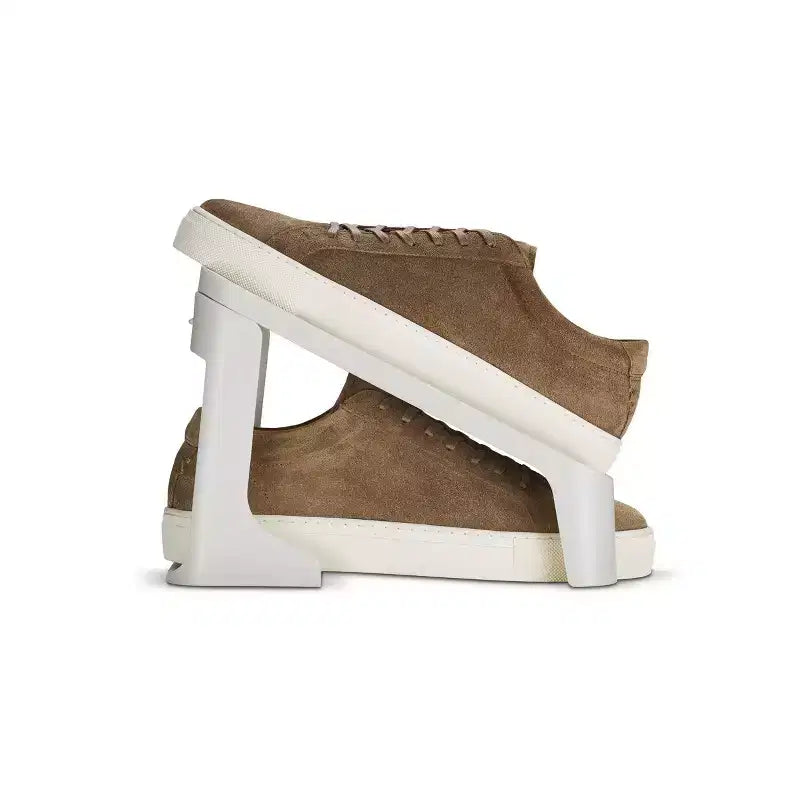 Lot de 6 organiseurs de chaussures compacts et peu encombrants, blanc cassé, peut contenir 6 paires