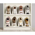 Lot de 6 organiseurs de chaussures compacts et peu encombrants, blanc cassé, peut contenir 6 paires
