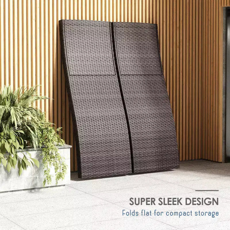 Chaise longue de jardin en osier avec dossier inclinable