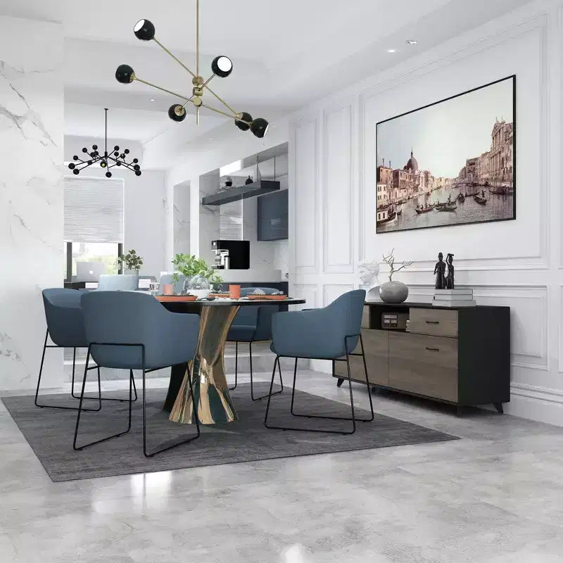 Meuble TV 2 portes avec porte abattante, gris, style moderne