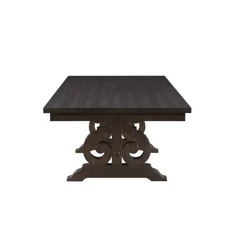 Table à manger rectangulaire de 104 po, fini noyer rustique