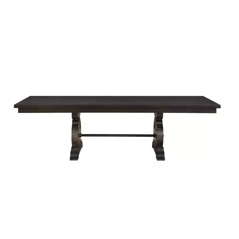Table à manger rectangulaire de 104 po, fini noyer rustique