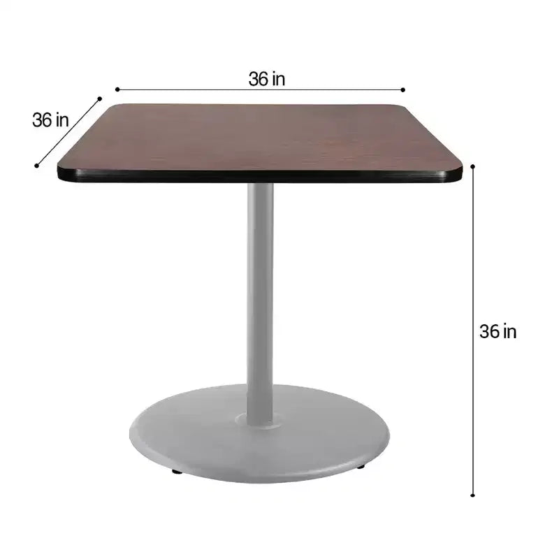 Table à manger carrée 36", gris/acajou