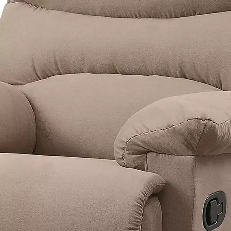 Fauteuil relax planeur 35 po, microfibre brun pâle