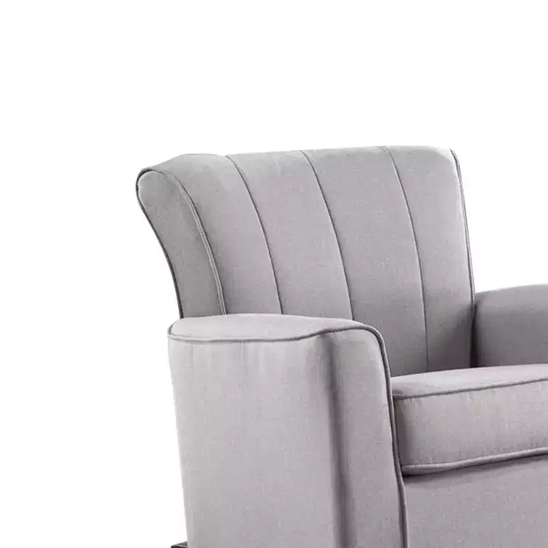 Fauteuil à bascule de 34,25 po, lin gris clair
