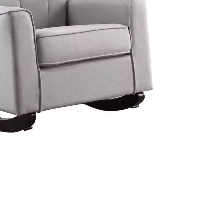 Fauteuil à bascule de 34,25 po, lin gris clair