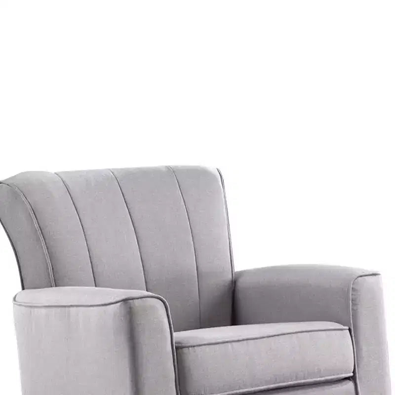 Fauteuil à bascule de 34,25 po, lin gris clair