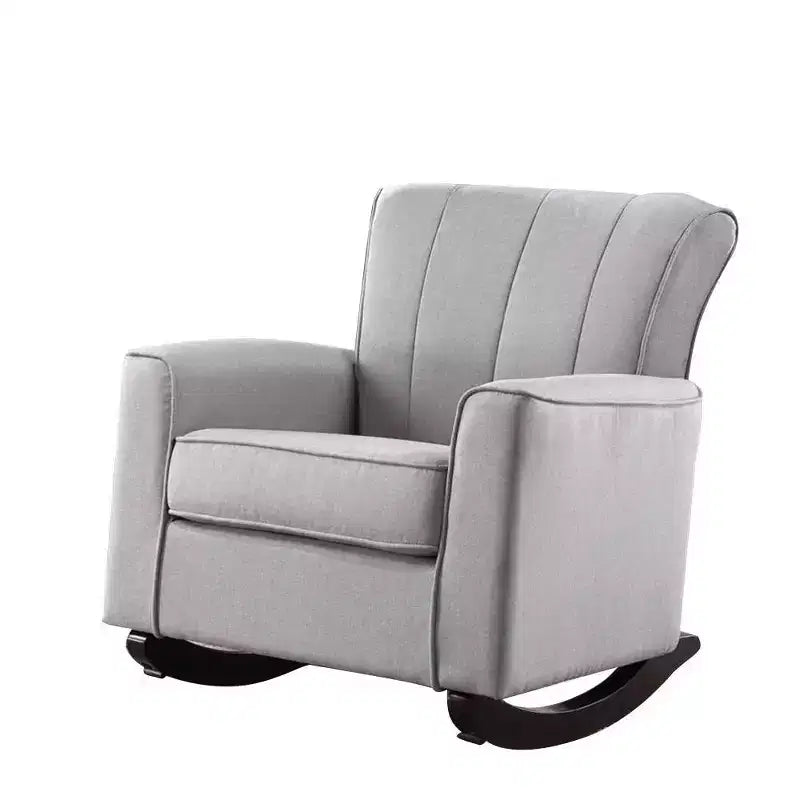 Fauteuil à bascule de 34,25 po, lin gris clair