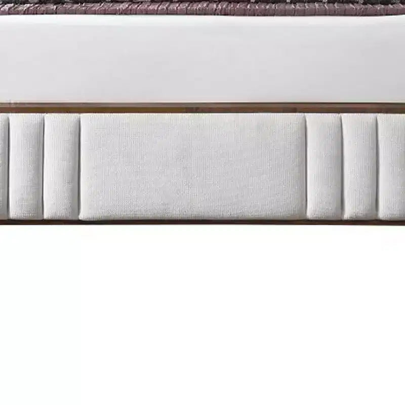 Lit plateforme California King 87,4", Chenille gris clair, Fini noyer