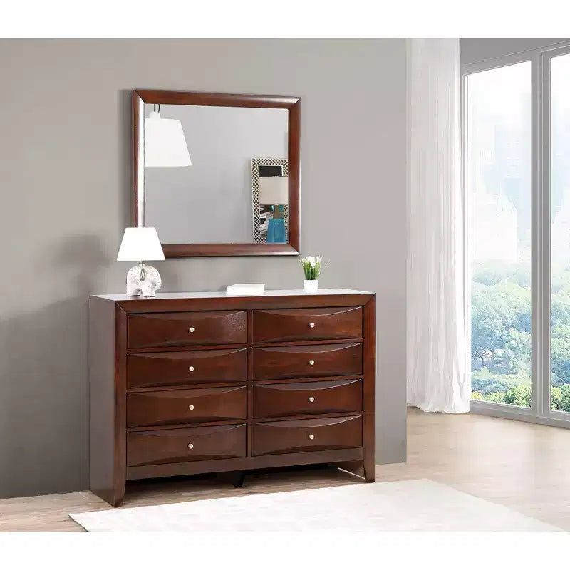 Miroir de commode rectangulaire encadré moderne de 35 po x 39 po