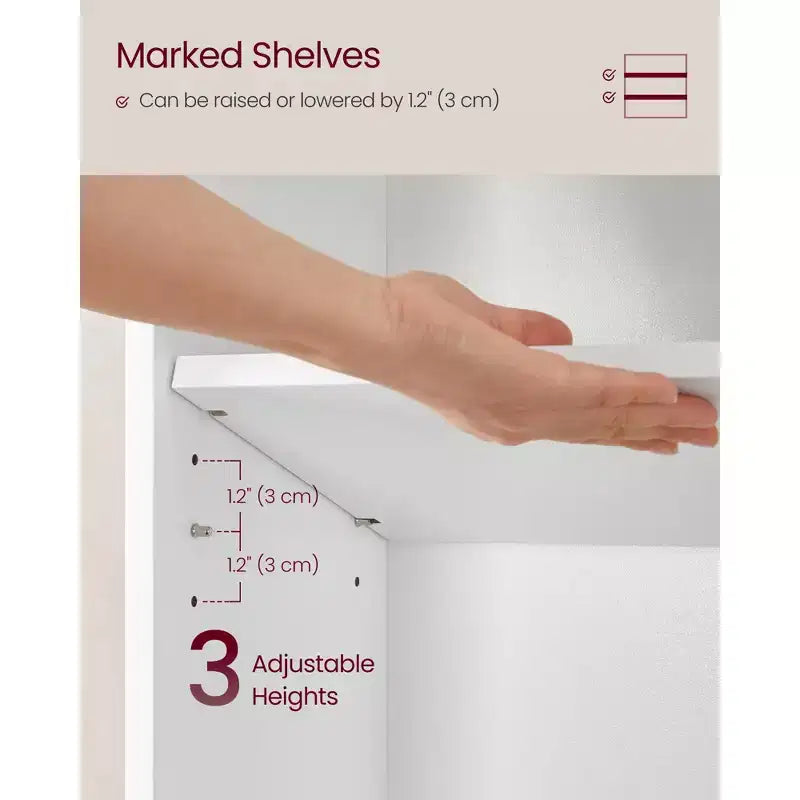 Étagère ouverte à 3/5 niveaux avec étagères réglables, sur pied