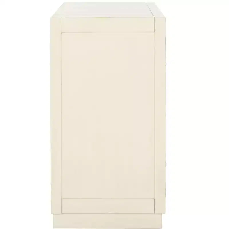 Commode 2 tiroirs, finition champagne et miroir