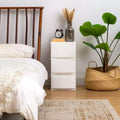 Meuble de rangement en plastique à 3 tiroirs, blanc