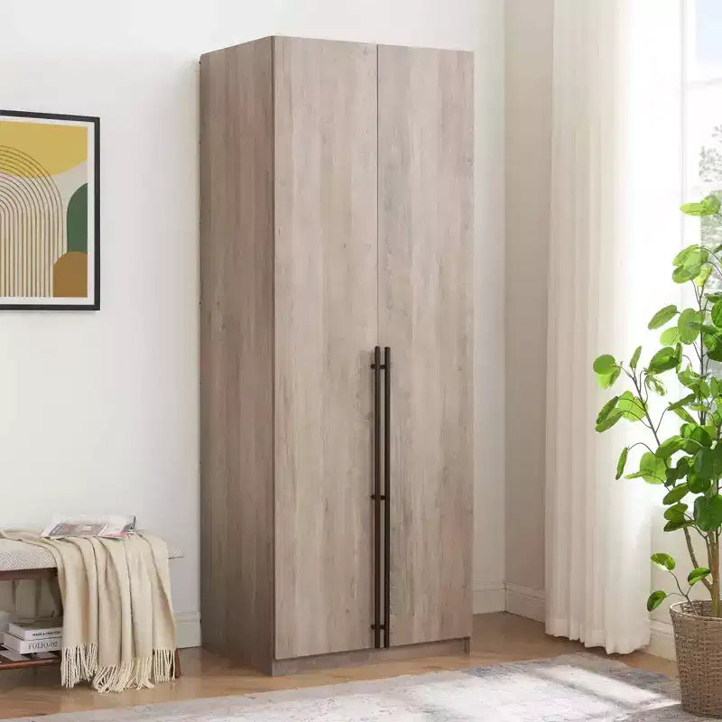 Armoire 2 portes 4 étagères
