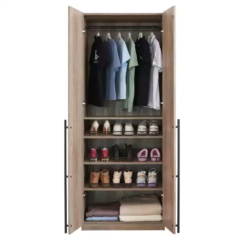 Armoire 2 portes 4 étagères