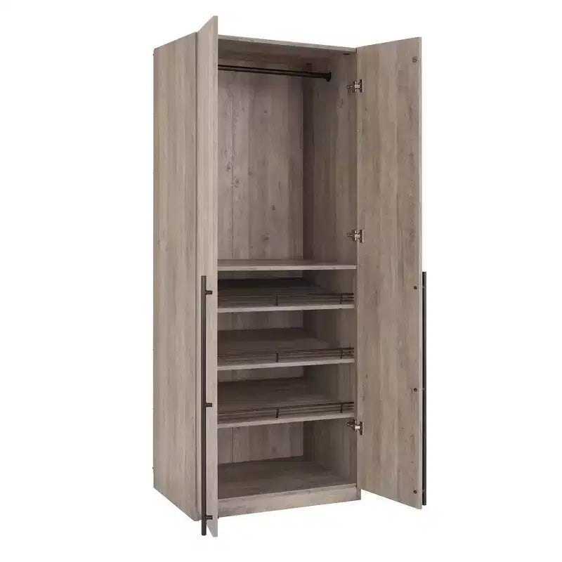 Armoire 2 portes 4 étagères