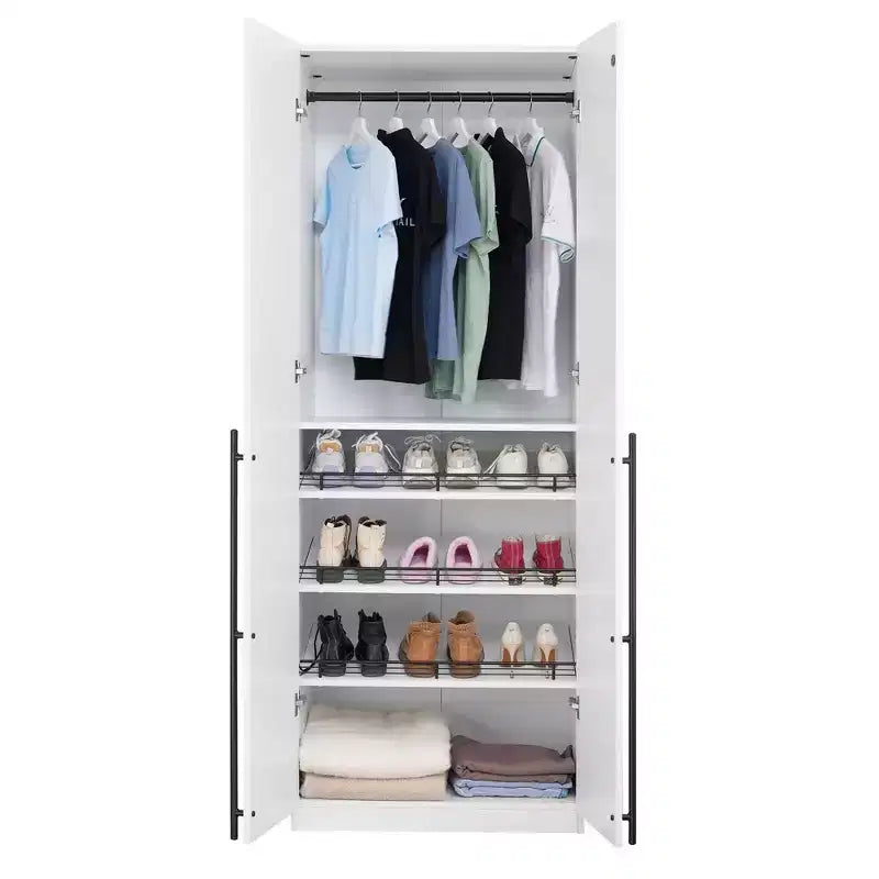 Armoire 2 portes 4 étagères