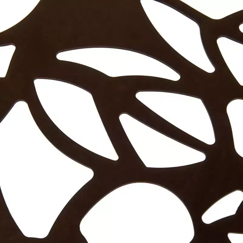 Table de salle à manger moderne 31 po style bistrot, base en aluminium motif arbre, plateau en verre trempé