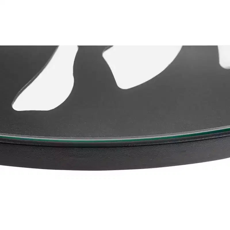 Table de salle à manger moderne 31 po style bistrot, base en aluminium motif arbre, plateau en verre trempé