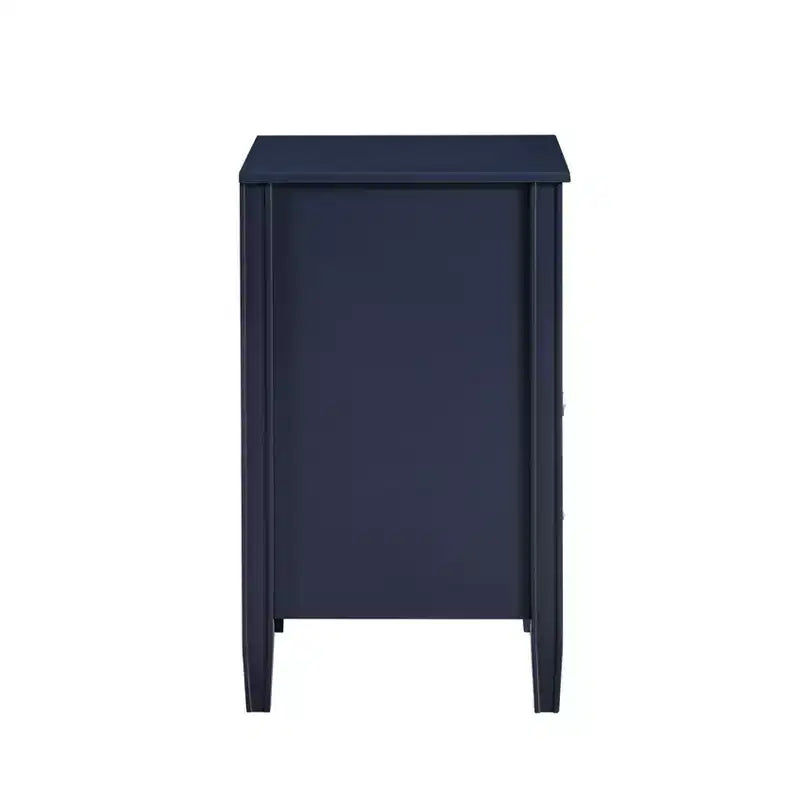 Table de chevet avec 2 tiroirs de rangement et étagère ouverte, Gris