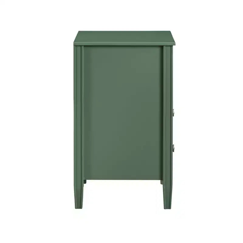 Table de chevet avec 2 tiroirs de rangement et étagère ouverte, Gris